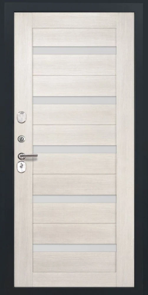 Входная дверь ДвериПРО Модель L-49 СБ-1 (ст. белое, 16мм, беленый дуб) DPRO201360 внутренняя сторона